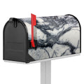 Dark Grey White Marble Print Mailbox Cover