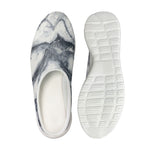 Dark Grey White Marble Print Mesh Casual Shoes