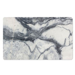 Dark Grey White Marble Print Polyester Doormat