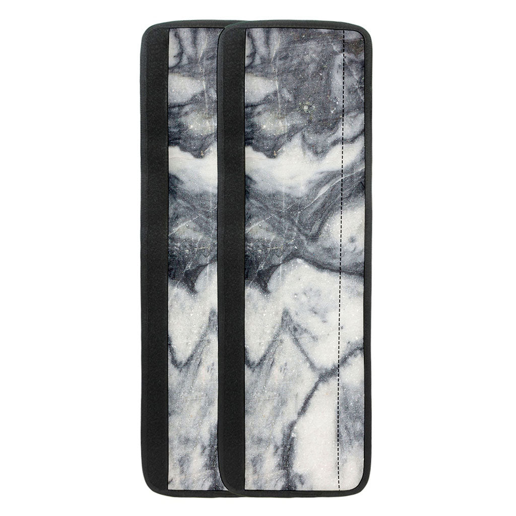 Dark Grey White Marble Print Refrigerator Handle Covers