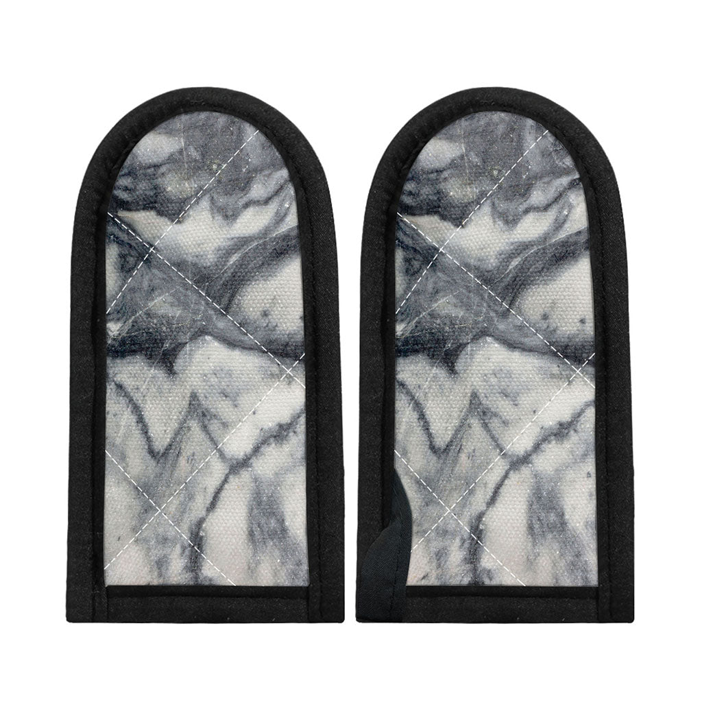 Dark Grey White Marble Print Skillet Handle Cover