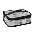 Dark Grey White Marble Print Small Lunch Bag