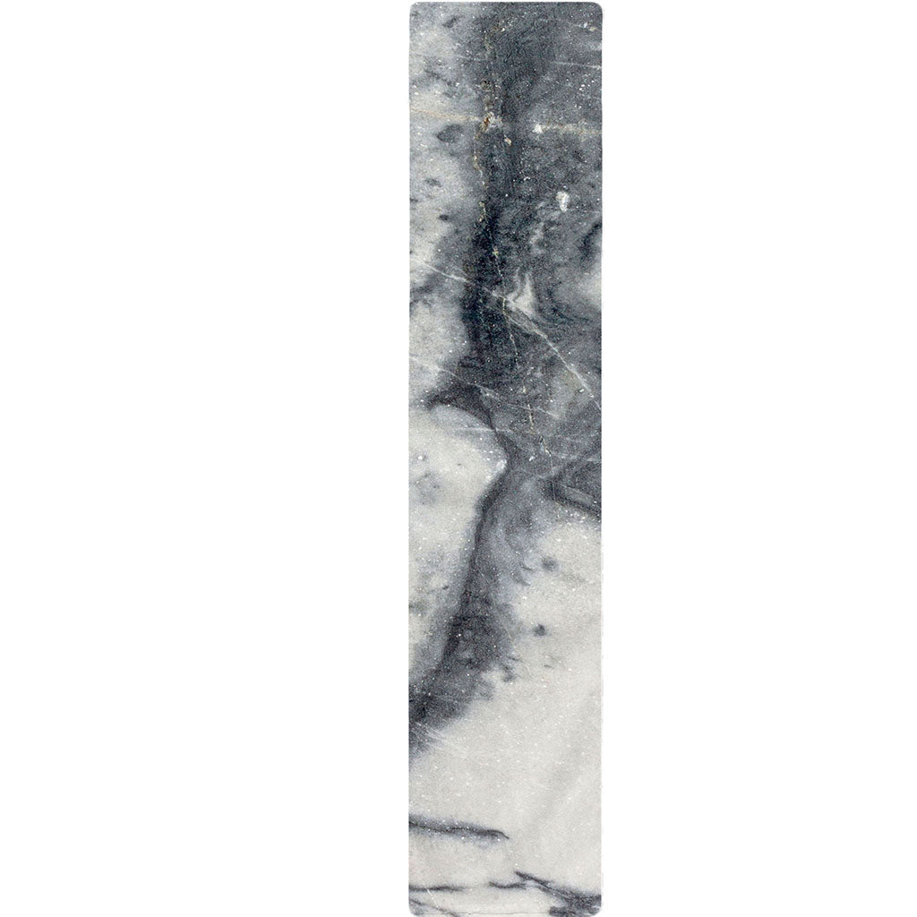 Dark Grey White Marble Print Table Runner