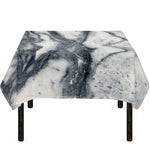 Dark Grey White Marble Print Tablecloth