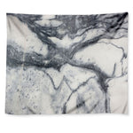 Dark Grey White Marble Print Tapestry