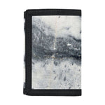 Dark Grey White Marble Print Trifold Wallet