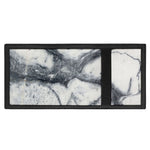 Dark Grey White Marble Print Trifold Wallet