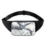 Dark Grey White Marble Print Waist Bag