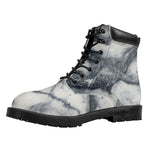 Dark Grey White Marble Print Work Boots