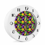 Dark Hawaiian Tropical Pattern Print Alarm Clock