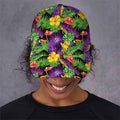 Dark Hawaiian Tropical Pattern Print Baseball Cap