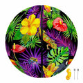 Dark Hawaiian Tropical Pattern Print Basketball
