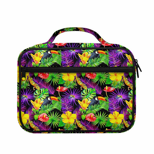Dark Hawaiian Tropical Pattern Print Briefcase Bible Bag