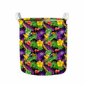 Dark Hawaiian Tropical Pattern Print Collapsible Laundry Basket