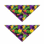 Dark Hawaiian Tropical Pattern Print Dog Bandana