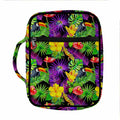 Dark Hawaiian Tropical Pattern Print Front Pocket Bible Bag