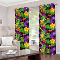 Dark Hawaiian Tropical Pattern Print Grommet Curtains
