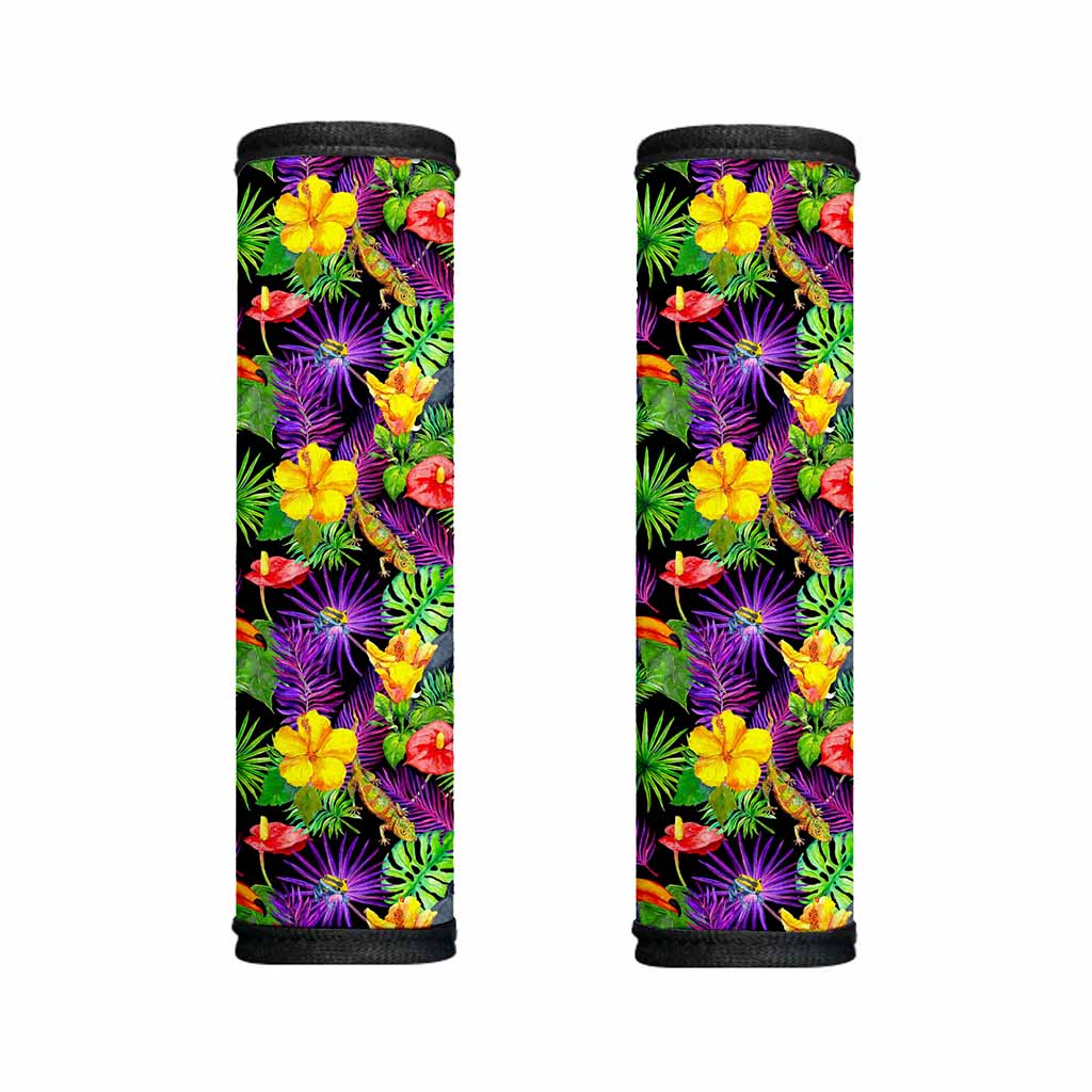 Dark Hawaiian Tropical Pattern Print Handle Covers