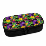 Dark Hawaiian Tropical Pattern Print Insulin Cooler Travel Case