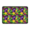 Dark Hawaiian Tropical Pattern Print Kitchen Mat