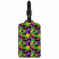 Dark Hawaiian Tropical Pattern Print Luggage Tag