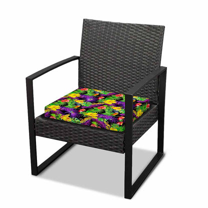 Dark Hawaiian Tropical Pattern Print Outdoor Seat Cushion Cover