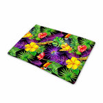 Dark Hawaiian Tropical Pattern Print Pet Cooling Mat Cover