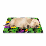 Dark Hawaiian Tropical Pattern Print Pet Cooling Mat Cover