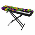 Dark Hawaiian Tropical Pattern Print Piano Keyboard Cover