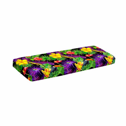 Dark Hawaiian Tropical Pattern Print Piano Keyboard Cover