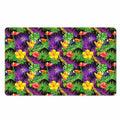 Dark Hawaiian Tropical Pattern Print Polyester Doormat