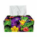 Dark Hawaiian Tropical Pattern Print Rectangle Tissue Box Cover