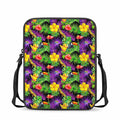 Dark Hawaiian Tropical Pattern Print Rectangular Crossbody Bag