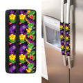 Dark Hawaiian Tropical Pattern Print Refrigerator Handle Covers
