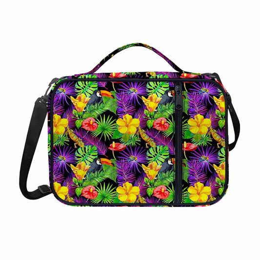 Dark Hawaiian Tropical Pattern Print Shoulder Strap Bible Bag