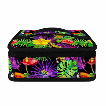 Dark Hawaiian Tropical Pattern Print Small Lunch Bag