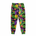 Dark Hawaiian Tropical Pattern Print Sweatpants