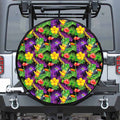 Dark Hawaiian Tropical Pattern Print Tire Cover