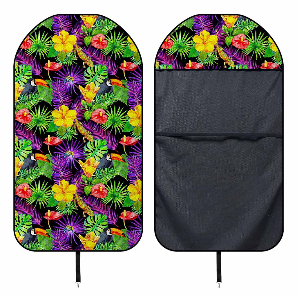 Dark Hawaiian Tropical Pattern Print Waterproof Car Seat Cover