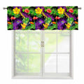 Dark Hawaiian Tropical Pattern Print Window Valance