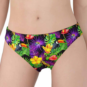 Dark Hawaiian Tropical Pattern Print Women's Panties