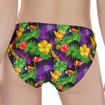 Dark Hawaiian Tropical Pattern Print Women's Panties