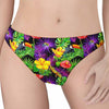 Dark Hawaiian Tropical Pattern Print Women's Thong