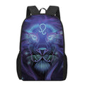 Dark Leo Zodiac Sign Print 17 Inch Backpack