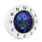 Dark Leo Zodiac Sign Print Alarm Clock