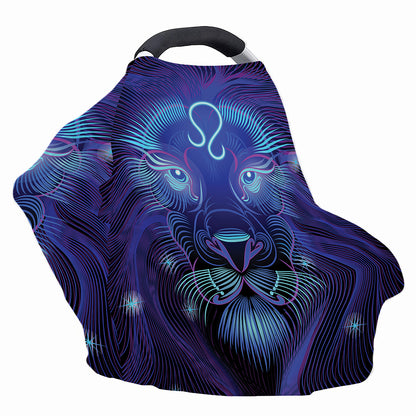 Dark Leo Zodiac Sign Print Baby Seat Cover