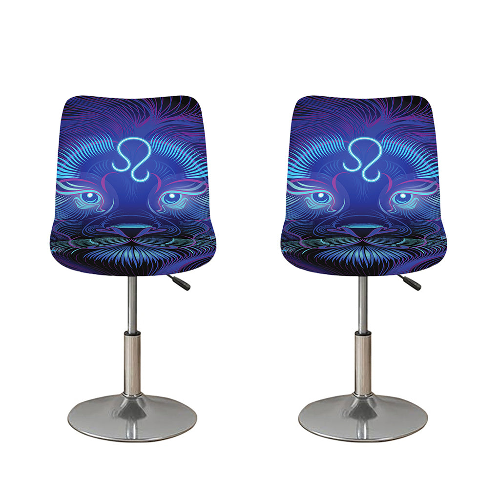 Dark Leo Zodiac Sign Print Bar Stool Covers