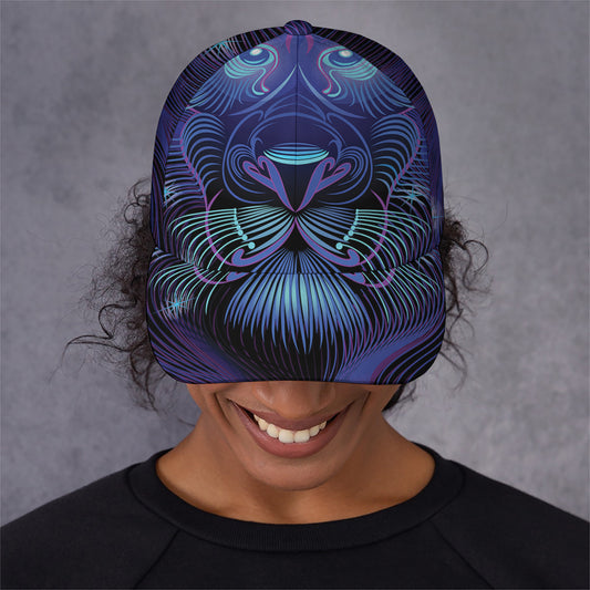Dark Leo Zodiac Sign Print Baseball Cap
