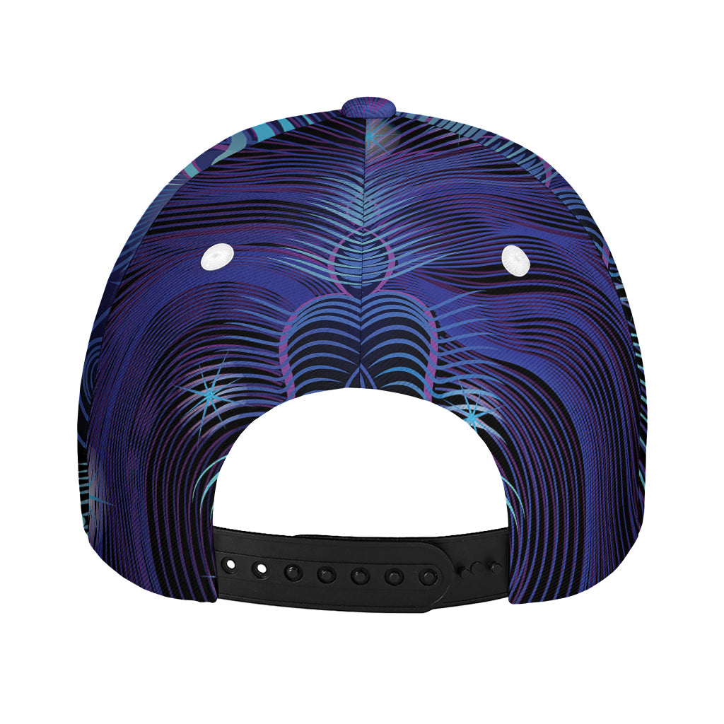 Dark Leo Zodiac Sign Print Baseball Cap