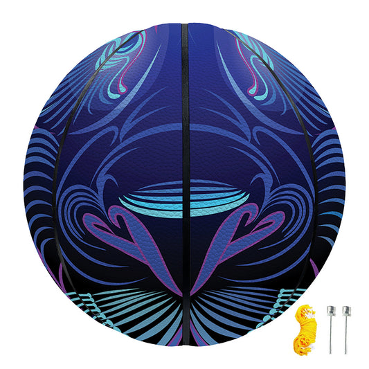 Dark Leo Zodiac Sign Print Basketball